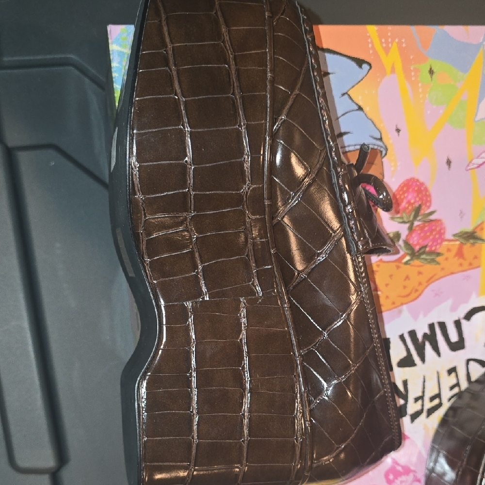 Jeffrey Campbell Dark Brown Croc Loafers - Picture 8 of 11
